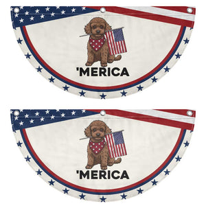 Poodle Mom Dad Gift Patriotic Fan Flag Merica 4th Of July