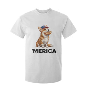 Funny Merica Corgi Lover 4th Of July T Shirt For Kid Patriotic Dog Gift