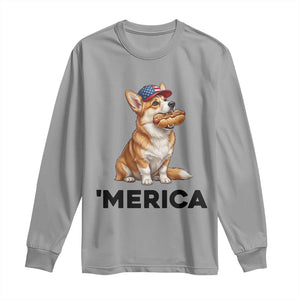 Funny Merica Corgi Lover 4th Of July Long Sleeve Shirt Patriotic Dog Gift