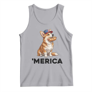 Funny Merica Corgi Lover 4th Of July Tank Top Patriotic Dog Gift