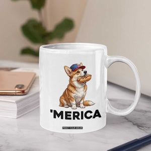 Funny Merica Corgi Lover 4th Of July Coffee Mug Patriotic Dog Gift TS12 Print Your Wear