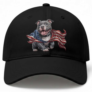 Patriotic Pitbull Dog USA Flag Baseball Cap 4th Of July Pride TS12 Print Your Wear