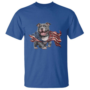 Patriotic Pitbull Dog USA Flag T Shirt 4th Of July Pride TS12 Royal Blue Print Your Wear
