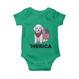 Merica Poodle Mom Dad Patriotic Gift Baby Onesie 4th Of July Pride