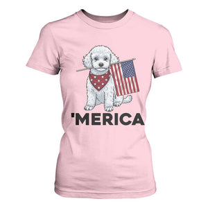 Merica Poodle Mom Dad Patriotic Gift T Shirt For Women 4th Of July Pride