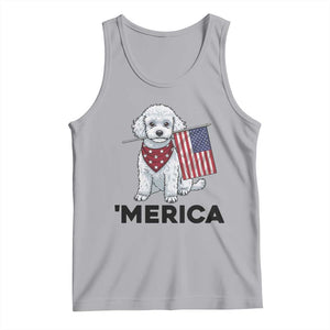 Merica Poodle Mom Dad Patriotic Gift Tank Top 4th Of July Pride