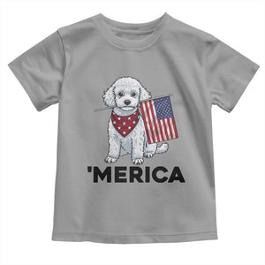 Merica Poodle Mom Dad Patriotic Gift Toddler T Shirt 4th Of July Pride