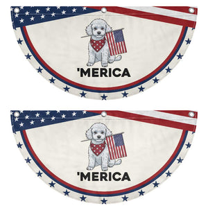 Merica Poodle Mom Dad Gift Patriotic Fan Flag 4th Of July Pride