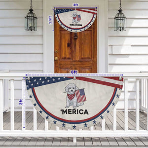 Merica Poodle Mom Dad Gift Patriotic Fan Flag 4th Of July Pride