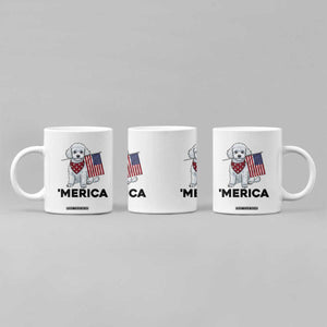 Merica Poodle Mom Dad Patriotic Gift Coffee Mug 4th Of July Pride