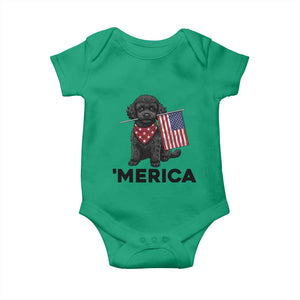 Merica Poodle Dog Lover Gift Baby Onesie Patriotic 4th Of July
