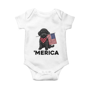 Merica Poodle Dog Lover Gift Baby Onesie Patriotic 4th Of July