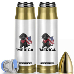 Merica Poodle Dog Lover Gift Bullet Tumbler Patriotic 4th Of July