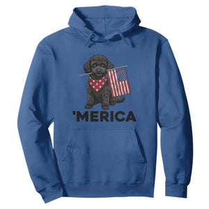 Merica Poodle Dog Lover Gift Hoodie Patriotic 4th Of July