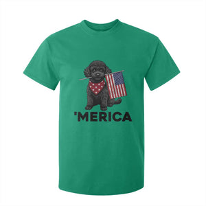 Merica Poodle Dog Lover Gift T Shirt For Kid Patriotic 4th Of July