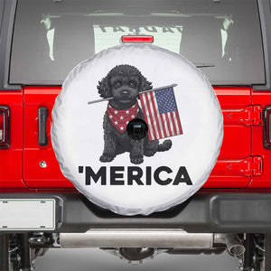Merica Poodle Dog Lover Gift Spare Tire Cover Patriotic 4th Of July