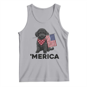 Merica Poodle Dog Lover Gift Tank Top Patriotic 4th Of July TS12 Athletic Heather Print Your Wear