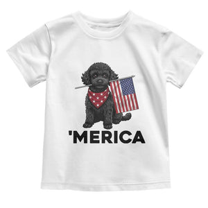 Merica Poodle Dog Lover Gift Toddler T Shirt Patriotic 4th Of July