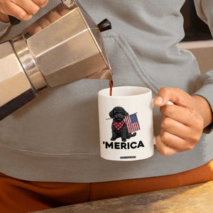 Merica Poodle Dog Lover Gift Coffee Mug Patriotic 4th Of July