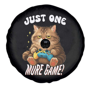 Just One More Game Spare Tire Cover Funny Lazy Cat Playing Video Game TS12 Print Your Wear