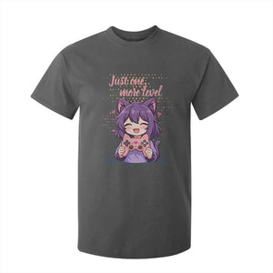 Just One More Game T Shirt For Kid Cute Girl Playing Game Humor Gift TS12 Dark Heather Print Your Wear