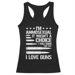 Funny Im Ammosexual Racerback Tank Top American Freedom Second Amendment