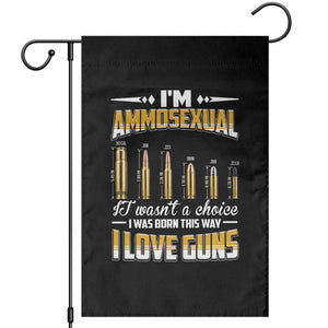Funny Im Ammosexual Garden Flag Second Amendment Patriotic Freedom Graphic