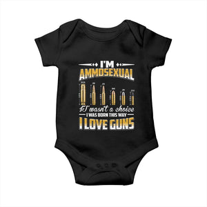 Funny Im Ammosexual Baby Onesie Second Amendment Patriotic Freedom Graphic