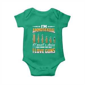Funny Im Ammosexual Baby Onesie Second Amendment Patriotic Freedom Graphic
