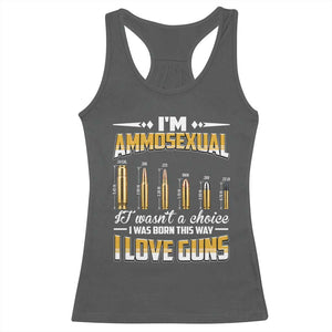 Funny Im Ammosexual Racerback Tank Top Second Amendment Patriotic Freedom Graphic