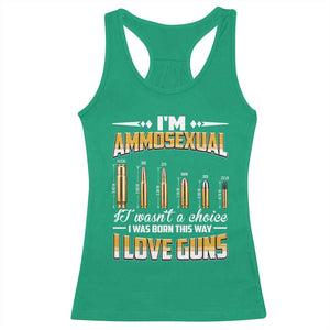 Funny Im Ammosexual Racerback Tank Top Second Amendment Patriotic Freedom Graphic