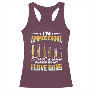 Funny Im Ammosexual Racerback Tank Top Second Amendment Patriotic Freedom Graphic