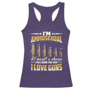 Funny Im Ammosexual Racerback Tank Top Second Amendment Patriotic Freedom Graphic