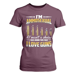 Funny Im Ammosexual T Shirt For Women Second Amendment Patriotic Freedom Graphic