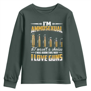 Funny Im Ammosexual Youth Sweatshirt Second Amendment Patriotic Freedom Graphic