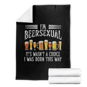 Funny Im Beersexual Throw Blanket Born This Way Beer Lover Graphic
