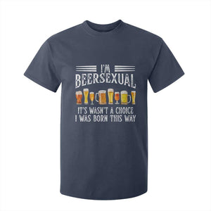 Funny Im Beersexual T Shirt For Kid Born This Way Beer Lover Graphic TS12 Navy Print Your Wear