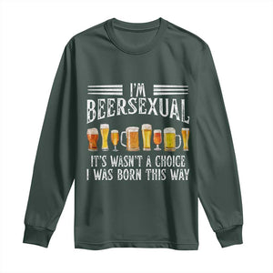 Funny Im Beersexual Long Sleeve Shirt Born This Way Beer Lover Graphic