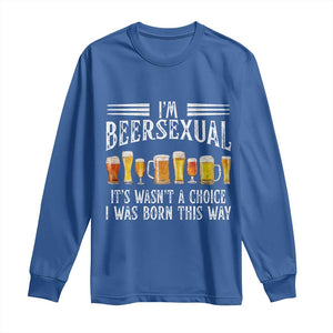 Funny Im Beersexual Long Sleeve Shirt Born This Way Beer Lover Graphic