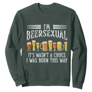 Funny Im Beersexual Sweatshirt Born This Way Beer Lover Graphic
