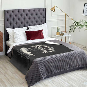 Kitty Biscuits We Knead Em You Need Em Throw Blanket Funny Black Cat Making Biscuits Baking