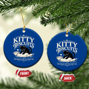 Kitty Biscuits We Knead Em You Need Em Ceramic Ornament Funny Black Cat Making Biscuits Baking