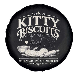 Kitty Biscuits We Knead Em You Need Em Spare Tire Cover Funny Black Cat Making Biscuits Baking