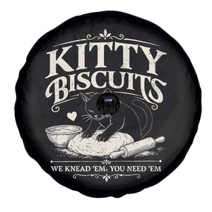 Kitty Biscuits We Knead Em You Need Em Spare Tire Cover Funny Black Cat Making Biscuits Baking