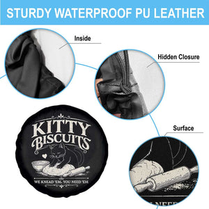 Kitty Biscuits We Knead Em You Need Em Spare Tire Cover Funny Black Cat Making Biscuits Baking