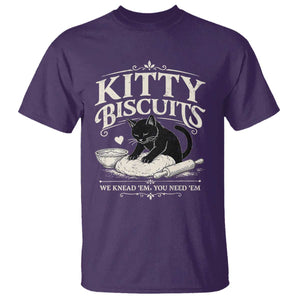 Kitty Biscuits We Knead Em You Need Em T Shirt Funny Black Cat Making Biscuits Baking