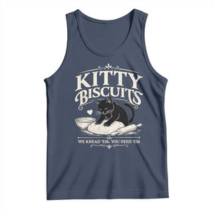 Kitty Biscuits We Knead Em You Need Em Tank Top Funny Black Cat Making Biscuits Baking