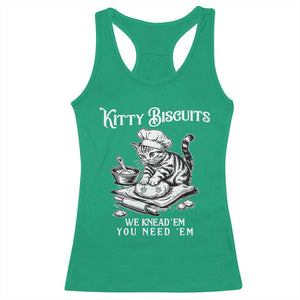 Funny Kitty Biscuits Bakery Racerback Tank Top We Knead Em You Need Em