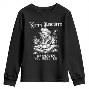 Funny Kitty Biscuits Bakery Youth Sweatshirt We Knead Em You Need Em