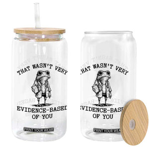 Funny Grumpy Frog Doctor Glass Can That Wasnt Very Evidence Based Of You